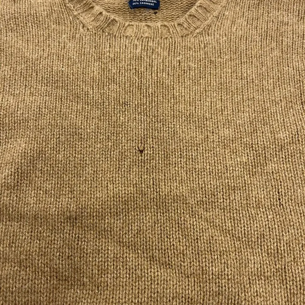 Vintage 90s Polo Ralph Lauren Tan Cashmere Boxy Sweater